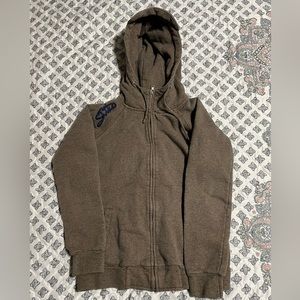 SITKA Zip Up Hoodie Soft Brown Size Small